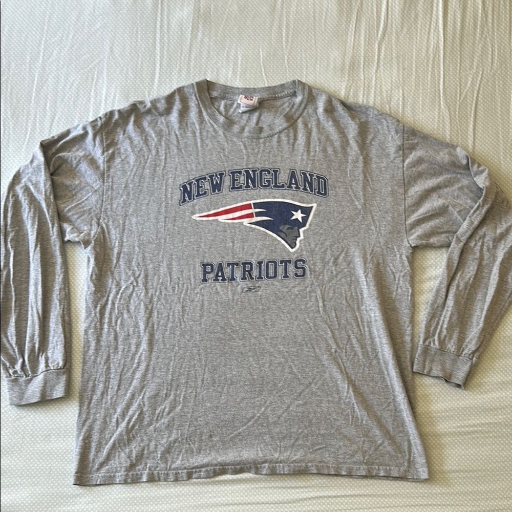 Reebok x NFL New England Patriots XL Gray T-Shirt